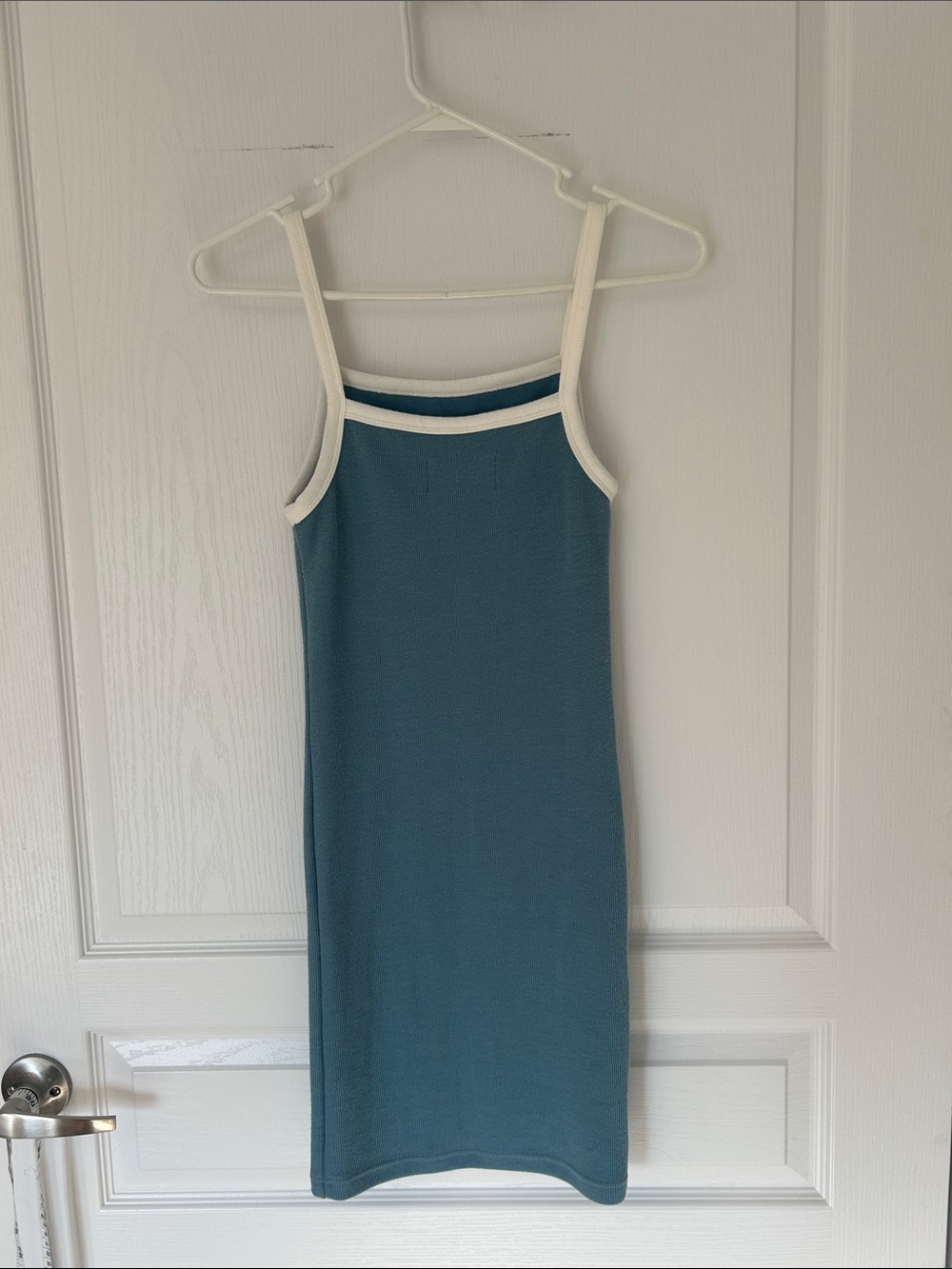 2/$20- ROLLA’S Blue Bodycon Dress with Cream Trim XS